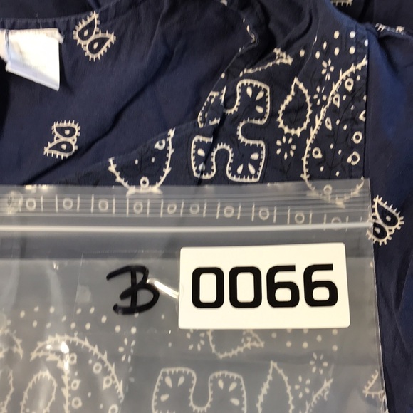 Vintage Styled by Saybury Navy Blue Paisley Mumu Dress Cotton Size Medium - Picture 11 of 11